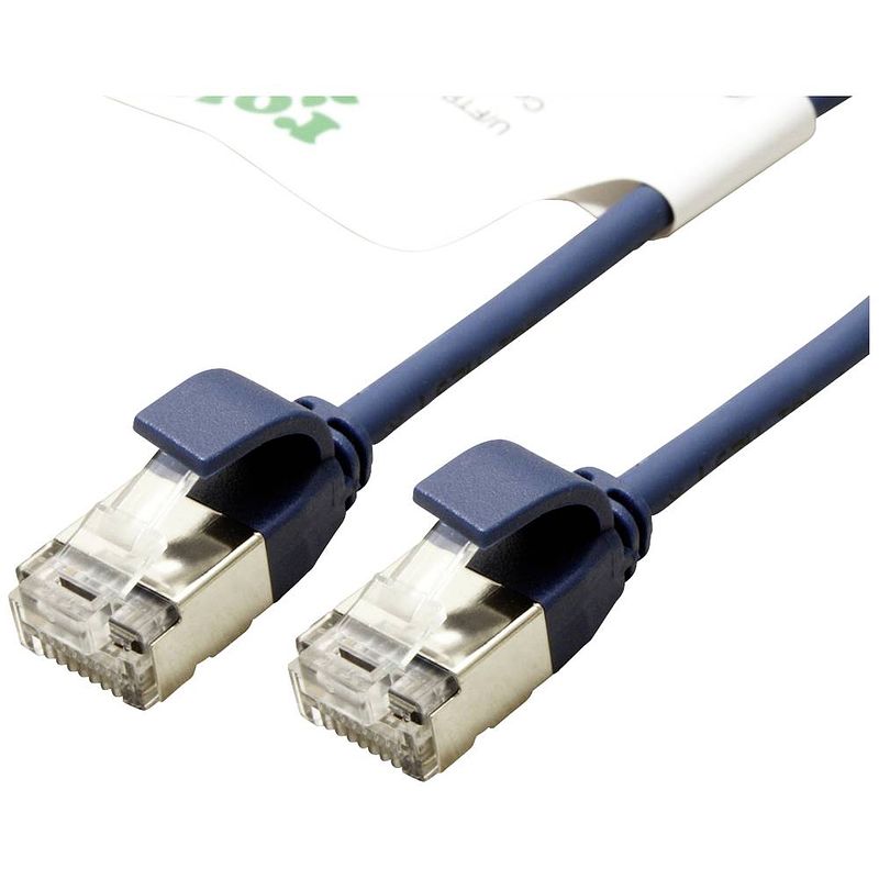 Foto van Roline green 21443342 rj45 netwerkkabel, patchkabel cat 6a u/ftp 0.50 m blauw 1 stuk(s)