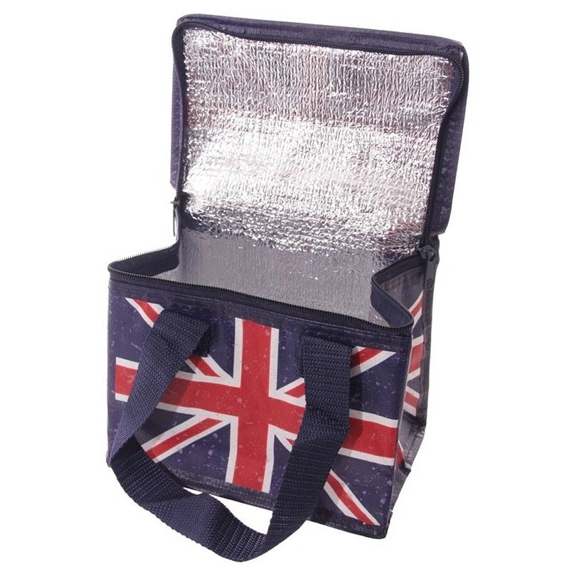 Foto van Kleine koeltas union jack/united kingdom print voor 6/sixpack blikjes - koelboxen/koeltassen - lunchtrommel