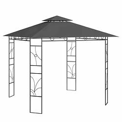 Foto van Vidaxl prieel 160 g/m² 3x3x2,7 m antracietkleurig