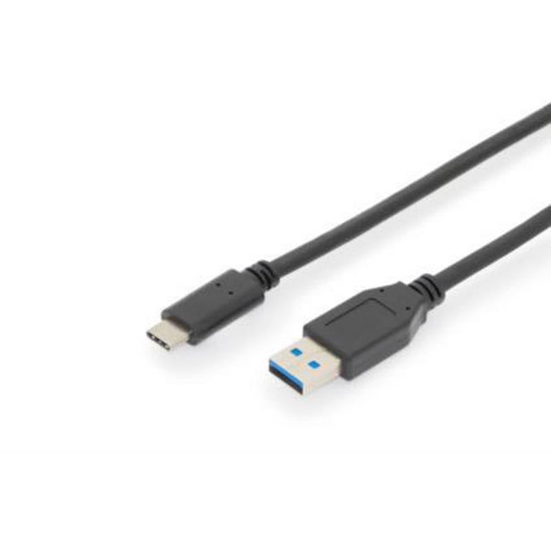 Foto van Ansmann usb-kabel usb 3.2 gen1 (usb 3.0 / usb 3.1 gen1) usb-c stekker, usb-a stekker 1.00 m zwart afgeschermd (dubbel) ak-300146-010-s