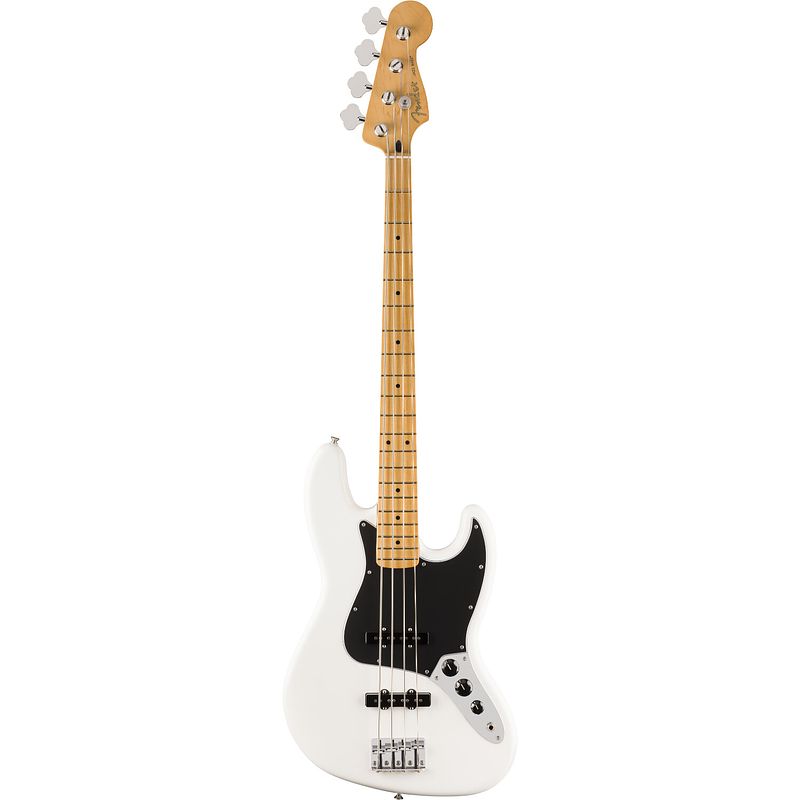 Foto van Fender player ii jazz bass mn polar white elektrische basgitaar