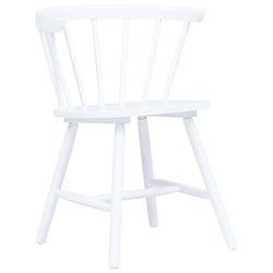 Foto van The living store eetkamerstoelen houten gebogen rugleuning - 56 x 52.5 x 74 cm - wit