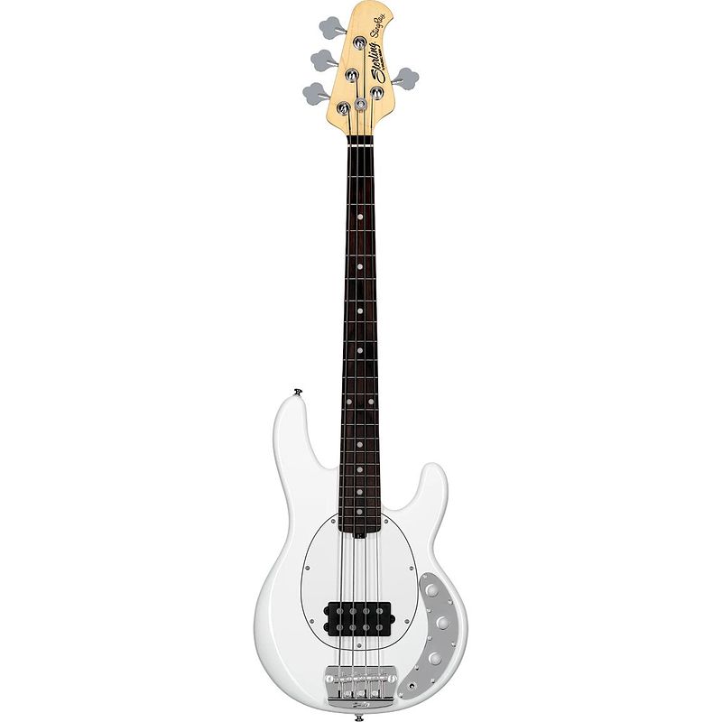 Foto van Sterling by music man rayss4 stingray short scale olympic white elektrische basgitaar