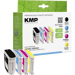 Foto van Kmp cartridge vervangt hp 940 xl compatibel combipack zwart, cyaan, magenta, geel h71v 1715,4005