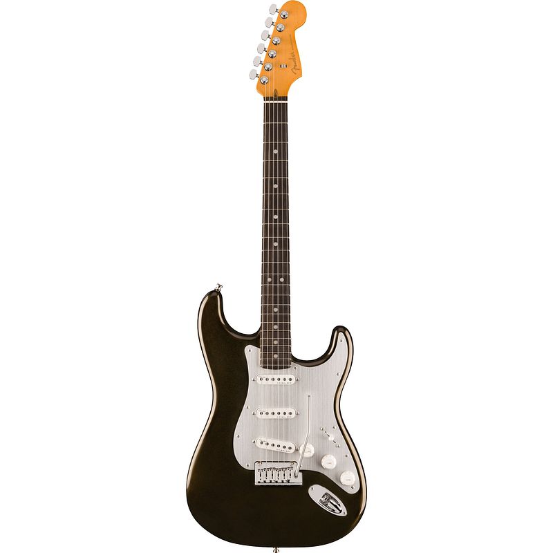 Foto van Fender american ultra ii stratocaster eb texas tea elektrische gitaar met koffer