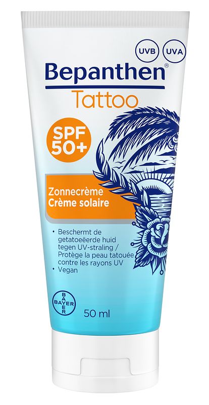 Foto van Bepanthen tattoo zonnecrème spf50