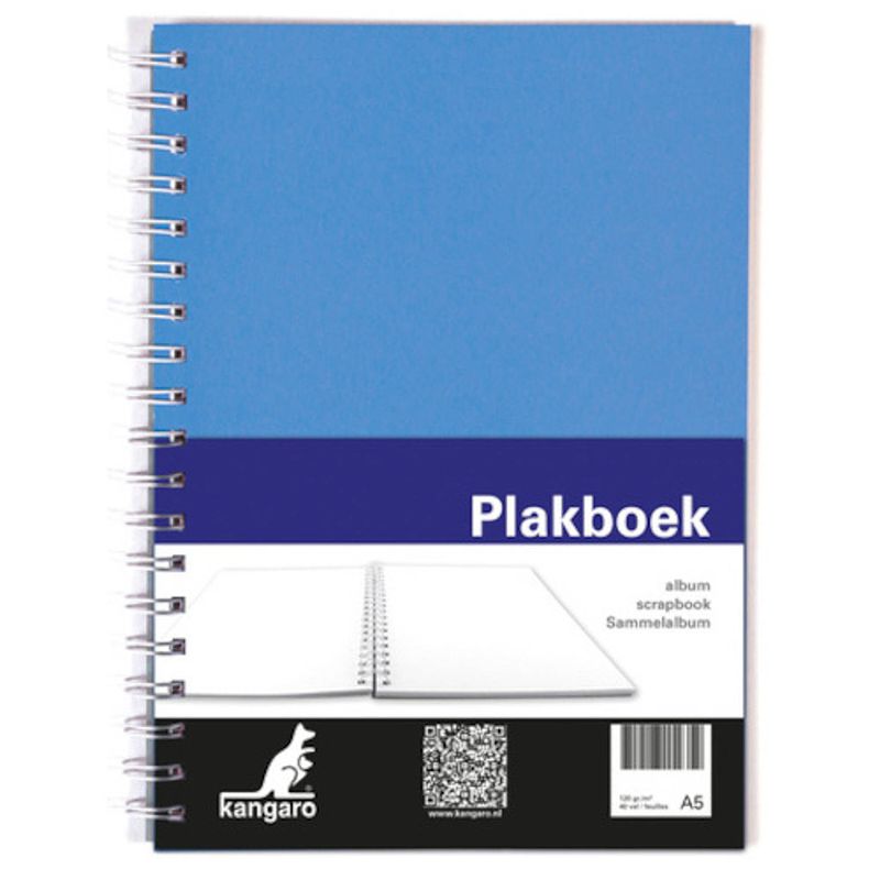 Foto van Kangaro plakboek 25 x 19 cm 120 grams a5 blauw 40 vellen