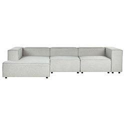 Foto van Beliani aprica - modulaire sofa-grijs-linnen