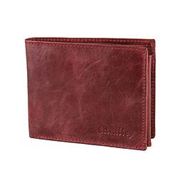 Foto van Landley 'swild-look's leren heren portemonnee - billfold model - met anti-skim rfid bescherming - roodbruin