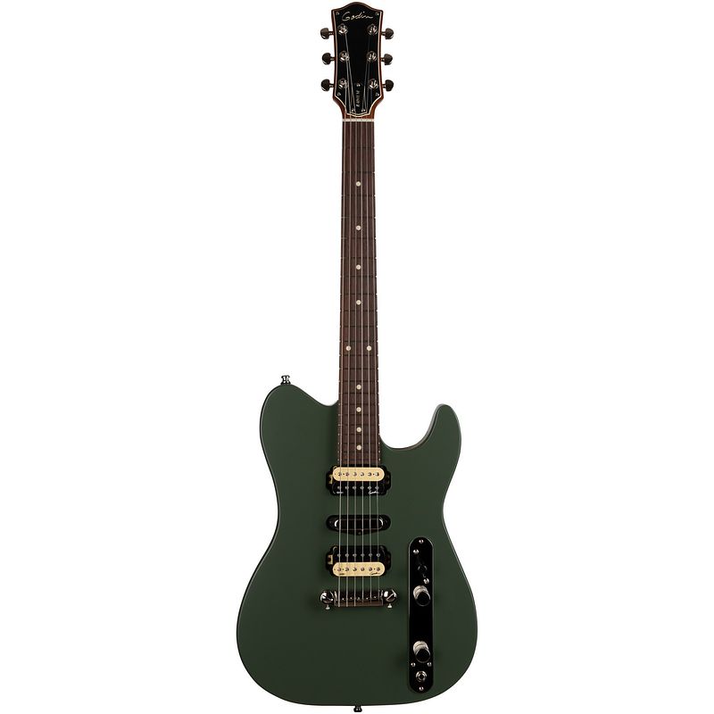 Foto van Godin radium matte green rw elektrische gitaar met gigbag