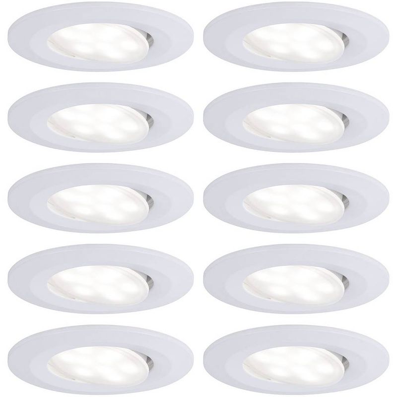 Foto van Paulmann calla led-inbouwlamp voor badkamer set van 10 stuks 60 w ip65 wit (mat)