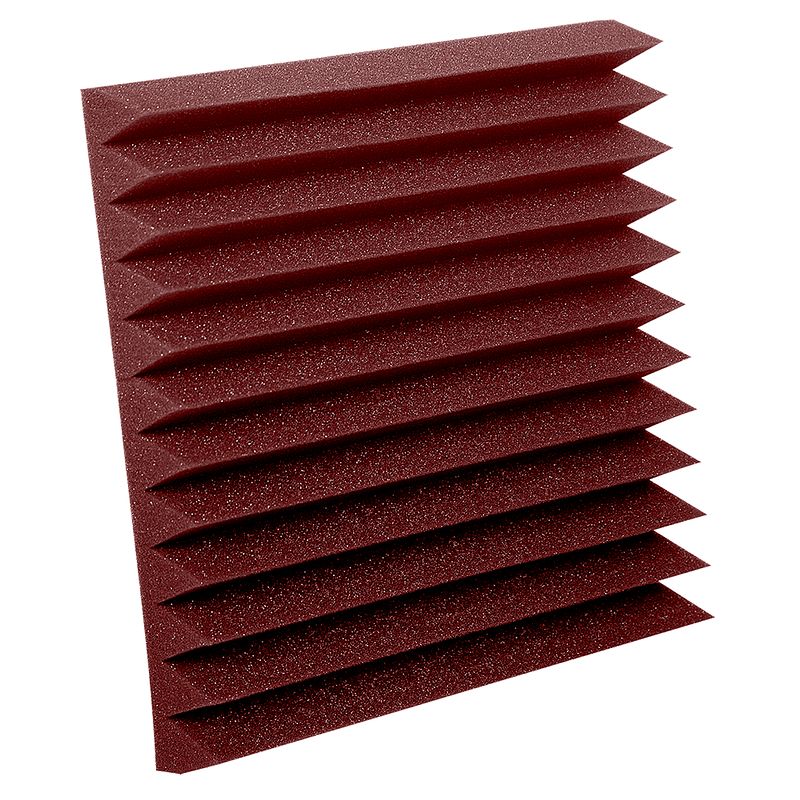 Foto van Auralex studiofoam wedgies burgundy 30x30x5cm absorber rood (24-delig)