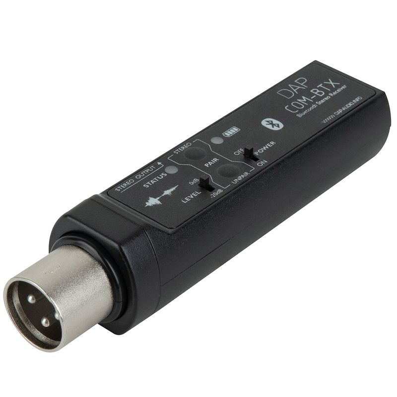 Foto van Dap com-btx bluetooth audio ontvanger, mini-jack en xlr