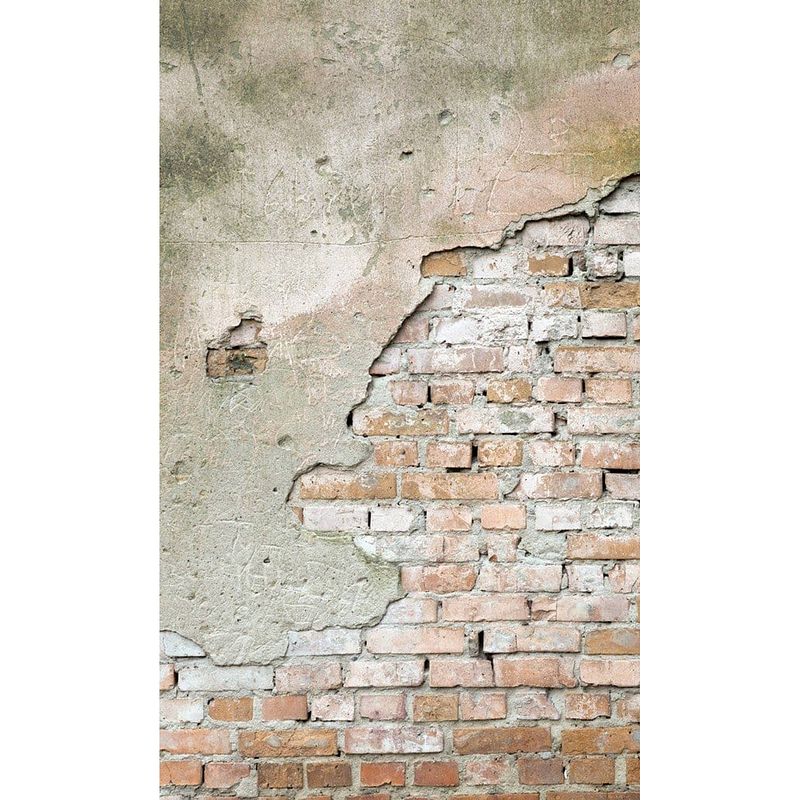 Foto van Dimex grunge wall vlies fotobehang 150x250cm 2-banen