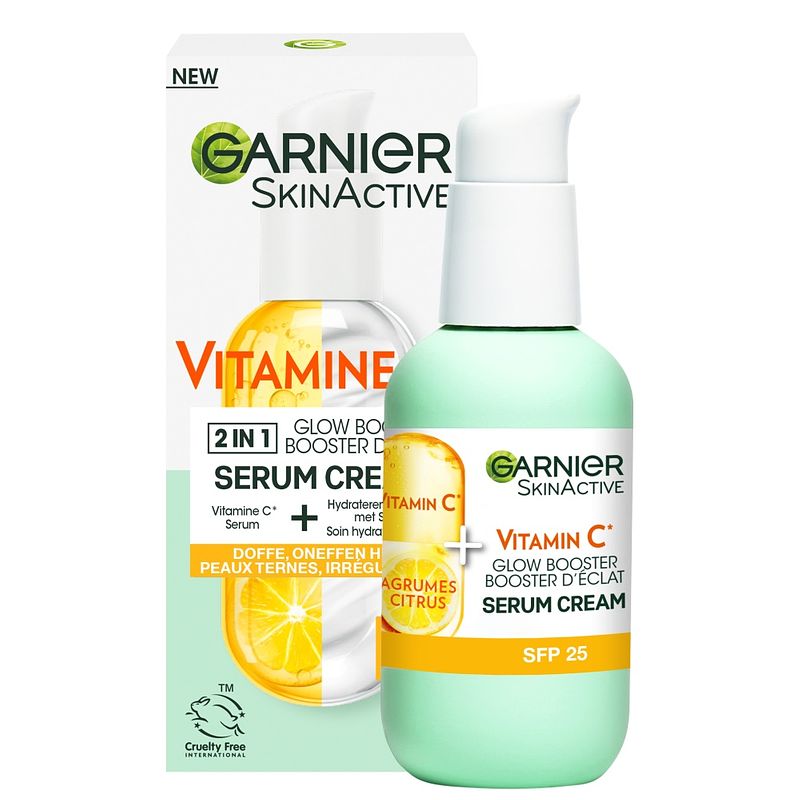 Foto van Garnier 2-in1 serum cream vitamine c spf25