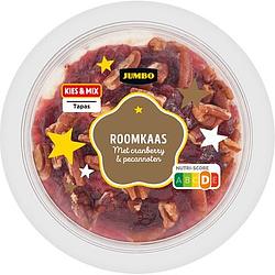 Foto van Jumbo roomkaas cranberry pecannoten 150g aanbieding bij jumbo | 3 voor 6.00