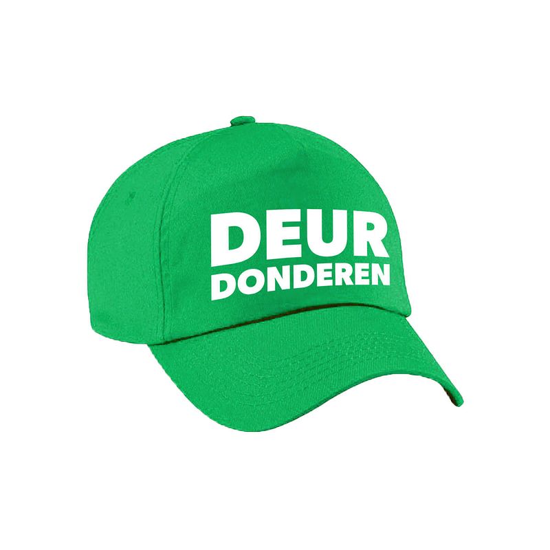 Foto van Deur donderen achterhoek pet / cap groen voor volwassenen - verkleedhoofddeksels