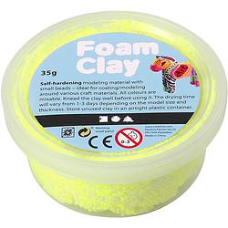 Foto van Foam clay klei neon geel 35 gram (78929)