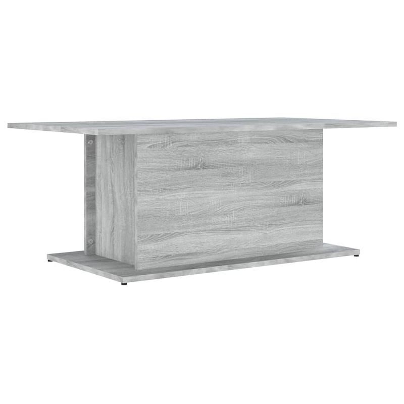 Foto van The living store salontafel 102x55-5x40 cm spaanplaat grijs sonoma eikenkleurig - tafel