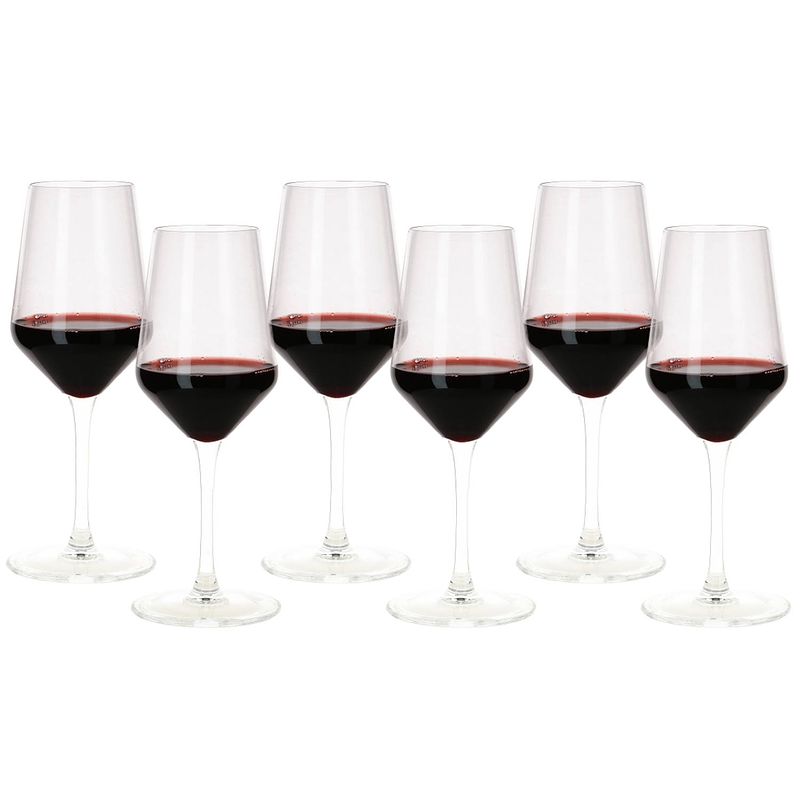 Foto van Vinata wijnglazen set - 6 stuks - witte en rode wijnglazen - wijnglas kristal