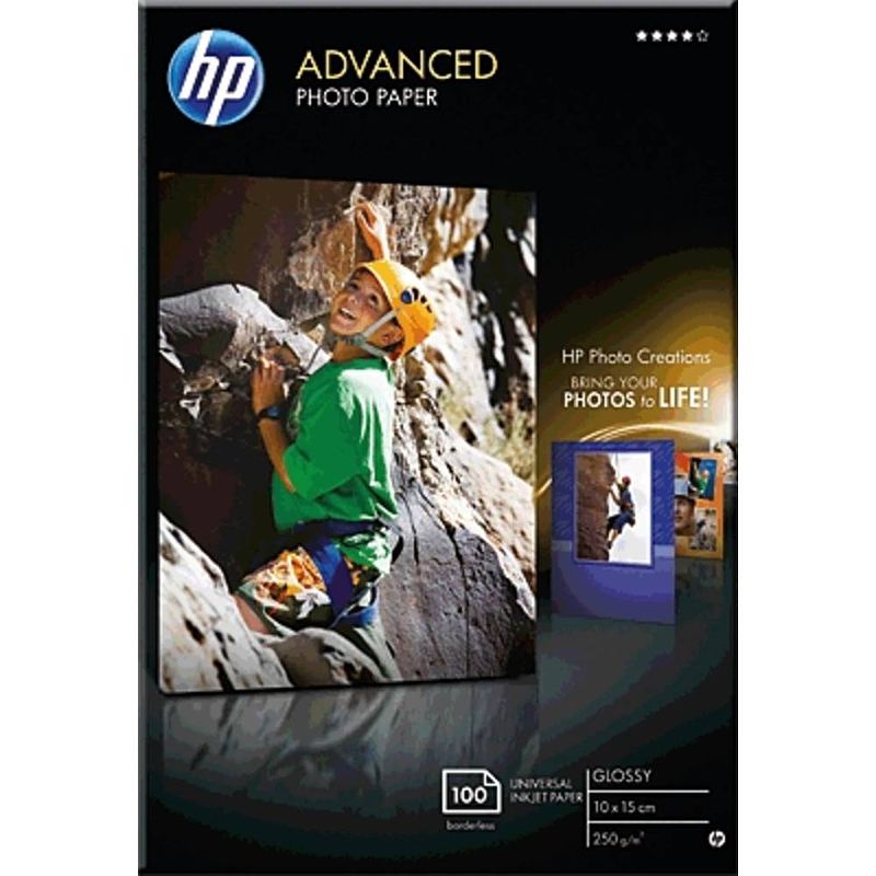 Foto van Hp advanced glossy fotopapier 250 gram 10x15 zonder rand