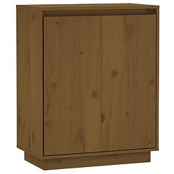 Foto van Vidaxl dressoir 60x34x75 cm massief grenenhout honingbruin