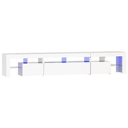 Foto van Vidaxl tv-meubel met led-verlichting 230x36,5x40 cm hoogglans wit