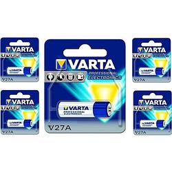 Foto van Varta v27a 27a a27 12v professional electronics batterij - 5 stuks