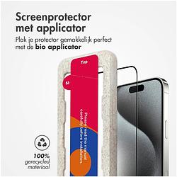 Foto van Accezz triple strong full cover glas screenprotector met applicator iphone 15 pro max tablet screenprotector transparant