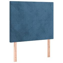 Foto van Vidaxl hoofdborden 2 st 90x5x78/88 cm fluweel donkerblauw