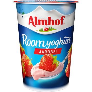 Foto van Almhof roomyoghurt aardbei 500g bij jumbo