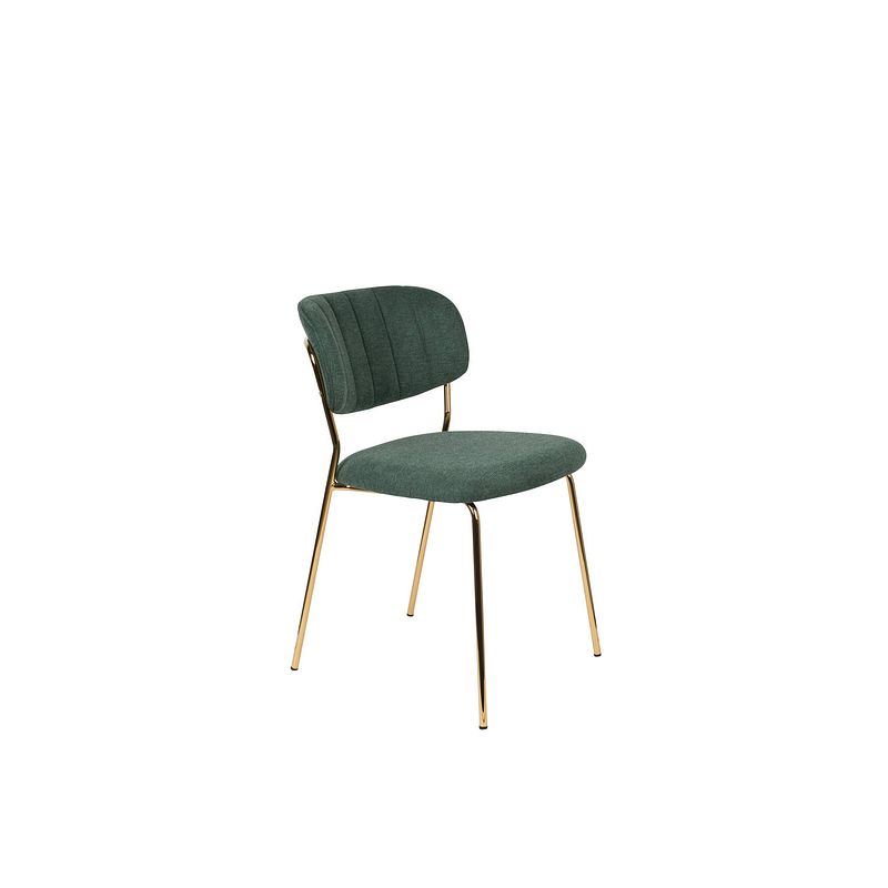 Foto van Anli style chair jolien gold/dark green