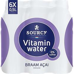 Foto van Sourcy vitaminwater braam acai 6 x 500ml bij jumbo