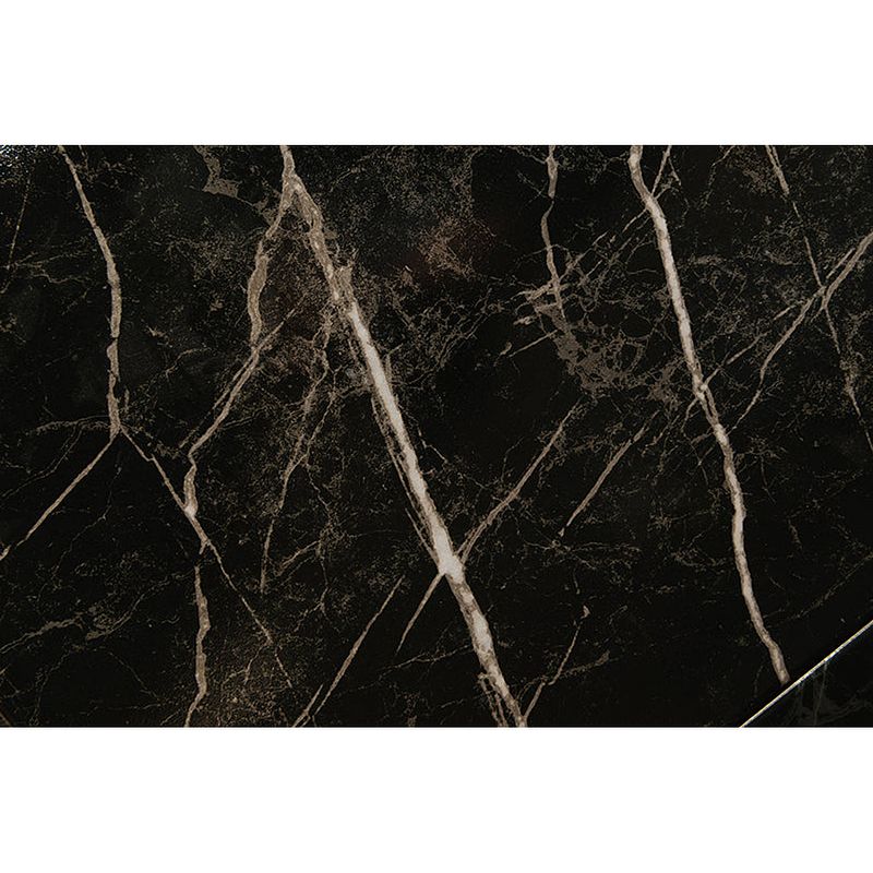 Foto van Inductiebeschermer - marmer barsten zwart luxe - 78x78 cm