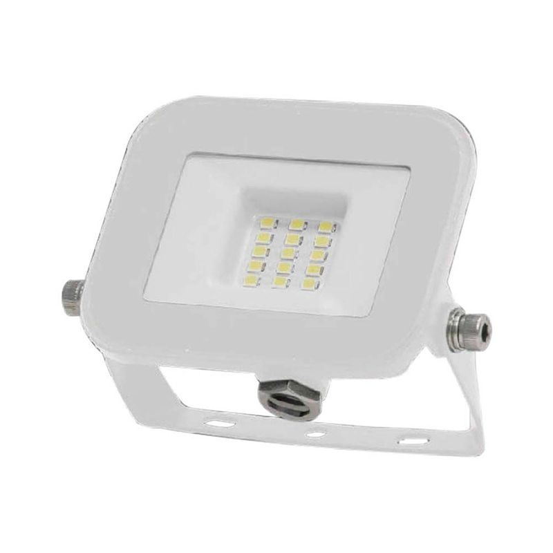 Foto van V-tac vt-44010-w witte led schijnwerpers - samsung - ip65 - 10w - 735 lumen - 6500k - 5 jaar