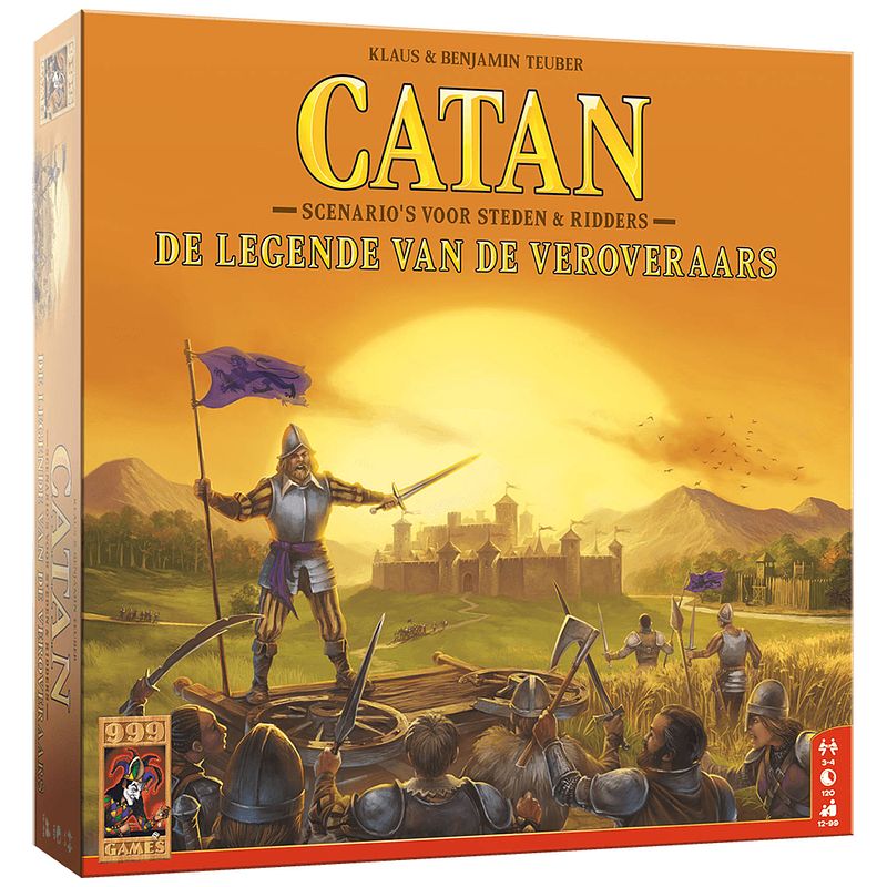 Foto van 999 games catan: de legende van de veroveraars - bordspel - 12+