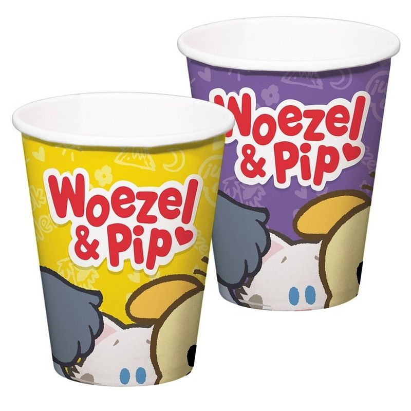 Foto van 16x woezel en pip drinkbekers 250 ml - feestbekertjes