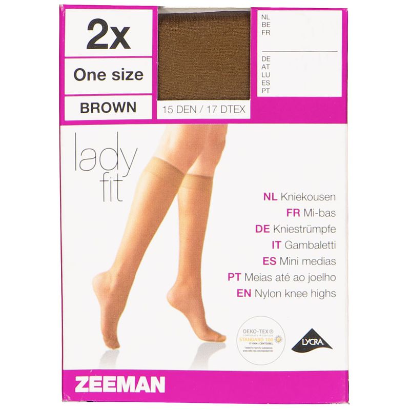 Foto van Lady fit - kniekousen - stretch - 15 den - 2-pack