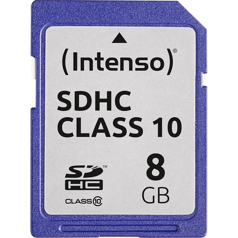 Foto van Intenso 3411460 sdhc-kaart 8 gb class 10