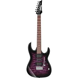 Foto van Ibanez grx70qa gio transparent violet sunburst elektrische gitaar