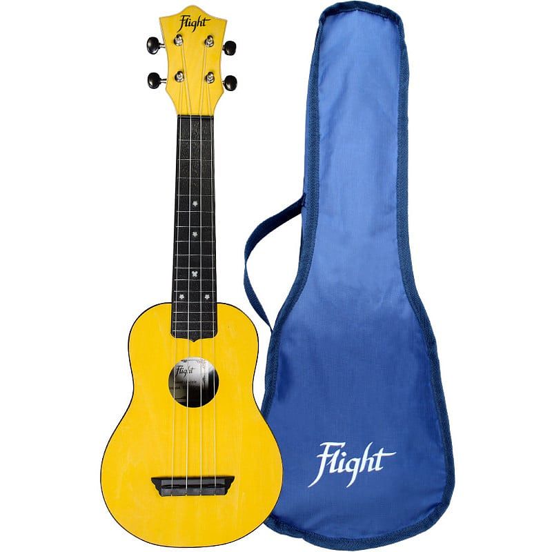 Foto van Flight travel series tus35 yellow sopraan ukelele met gigbag