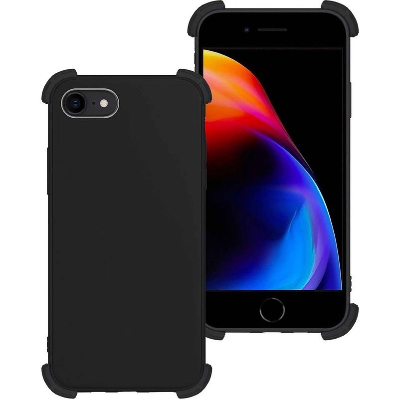 Foto van Basey iphone 7 hoesje siliconen shock proof hoes case cover iphone 7-zwart