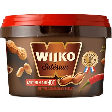 Foto van Wijko satesaus hot kant en klaar 520g bij jumbo