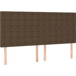 Foto van The living store boxspringbed - pocketvering - 203x200x118cm - donkerbruin