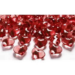 Foto van Rode decoratie hartjes diamantjes 30 stuks