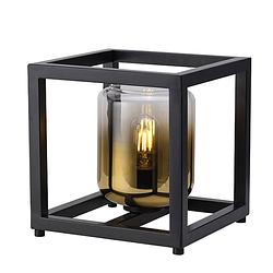 Foto van Freelight tafellamp dentro b 26 cm goud glas zwart
