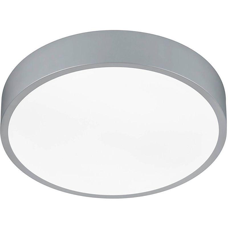 Foto van Led plafondlamp - plafondverlichting - trion wilson - 28w - aanpasbare kleur - dimbaar - rond - mat titaan - aluminium