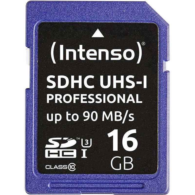 Foto van Intenso professional sdhc-kaart 16 gb class 10, uhs-i