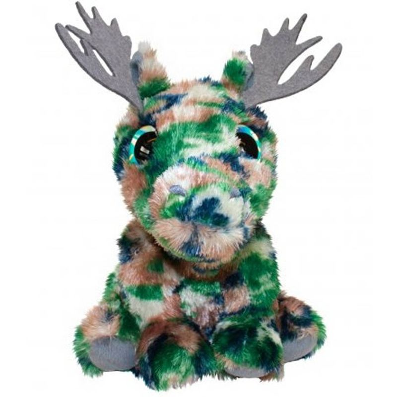 Foto van Lumo stars knuffel lumo moose helge groen/bruin 15 cm