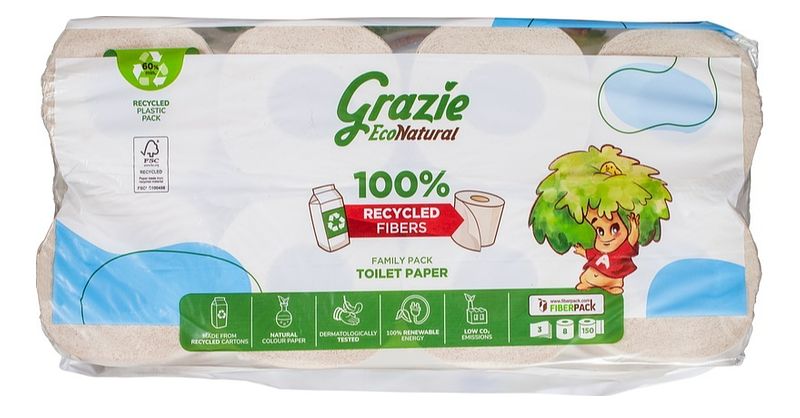 Foto van Grazie econatural toiletpapier